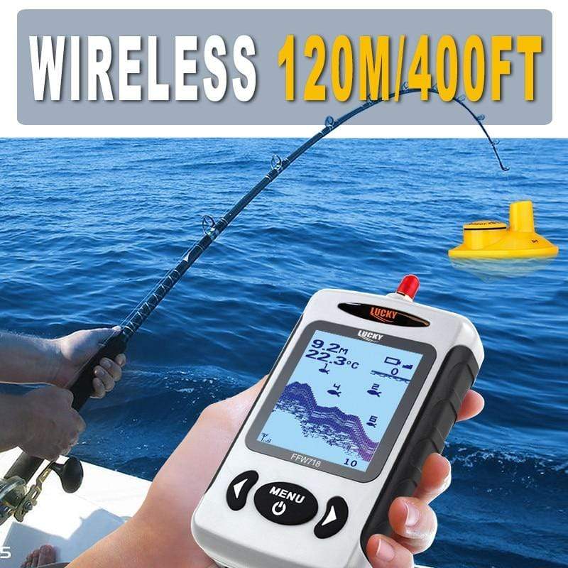 Planet Gates Russian Menu Wireless Sonar Portable Fish Finder Sensor Echo Sounder Alarm River Lake Sea Bed Live 135ft/45M
