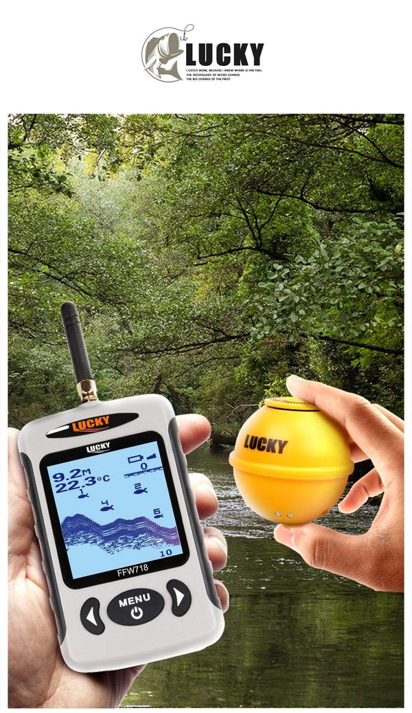 Planet Gates Russian Menu Wireless Sonar Portable Fish Finder Sensor Echo Sounder Alarm River Lake Sea Bed Live 135ft/45M
