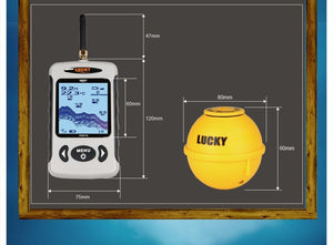 Planet Gates Russian Menu Wireless Sonar Portable Fish Finder Sensor Echo Sounder Alarm River Lake Sea Bed Live 135ft/45M