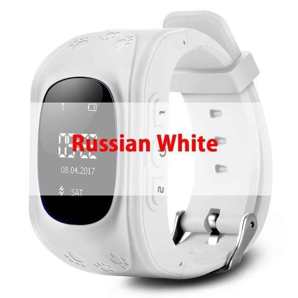 Planet Gates Russian white GPS smart Kids children's watch SOS call location finder child locator tracker anti-lost monitor baby watch IOS & Android