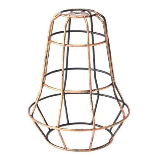 Planet Gates Rust B Smuxi Retro Vintage Industrial Lamp Covers Pendant Trouble Light Bulb Guard Wire Cage Ceiling Hanging Bars Cafe Lamp Shade
