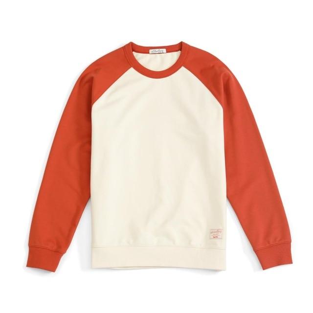 Planet Gates Winter new sweatshirts men fashion contrast color jogger hoodies raglan sleeves plus size tops SJ120869