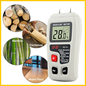 Planet Gates RZ Wood Moisture Meter Hygrometer Timber Damp Detector Tree Density Digital Wood Humidity Tester