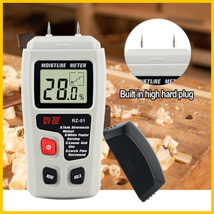 Planet Gates RZ Wood Moisture Meter Hygrometer Timber Damp Detector Tree Density Digital Wood Humidity Tester