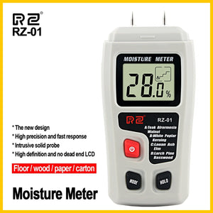Planet Gates RZ Wood Moisture Meter Hygrometer Timber Damp Detector Tree Density Digital Wood Humidity Tester