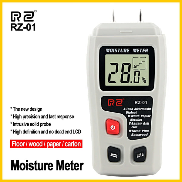Planet Gates RZ Wood Moisture Meter Hygrometer Timber Damp Detector Tree Density Digital Wood Humidity Tester