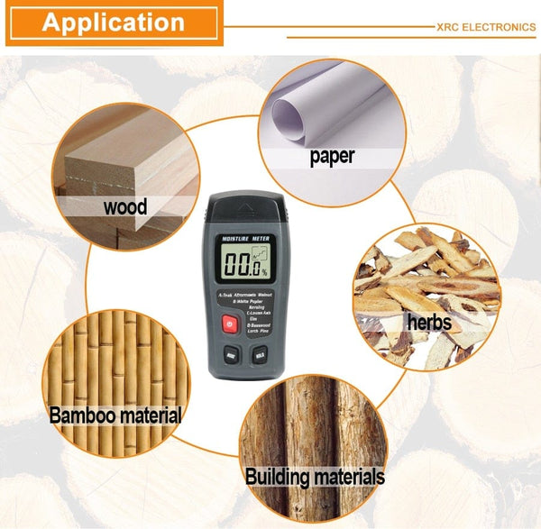 Planet Gates RZ Wood Moisture Meter Hygrometer Timber Damp Detector Tree Density Digital Wood Humidity Tester