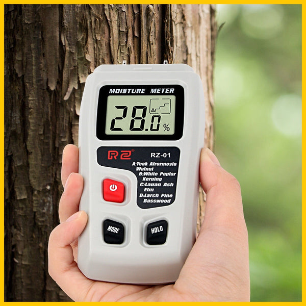 Planet Gates RZ Wood Moisture Meter Hygrometer Timber Damp Detector Tree Density Digital Wood Humidity Tester