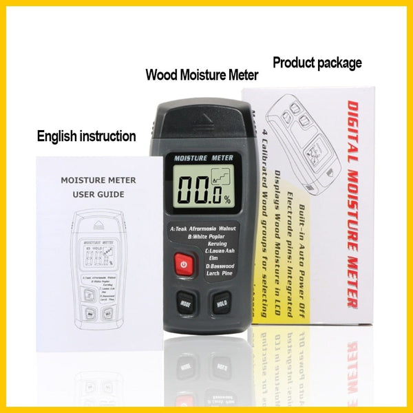 Planet Gates RZ Wood Moisture Meter Hygrometer Timber Damp Detector Tree Density Digital Wood Humidity Tester
