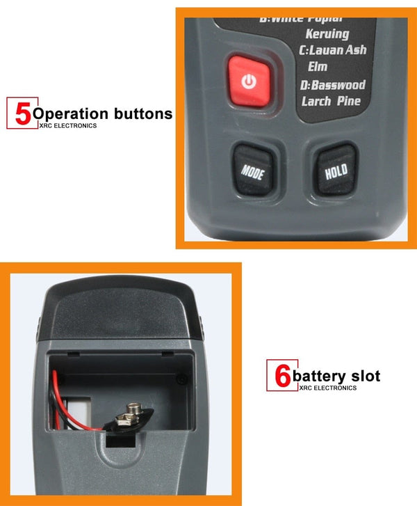 Planet Gates RZ Wood Moisture Meter Hygrometer Timber Damp Detector Tree Density Digital Wood Humidity Tester