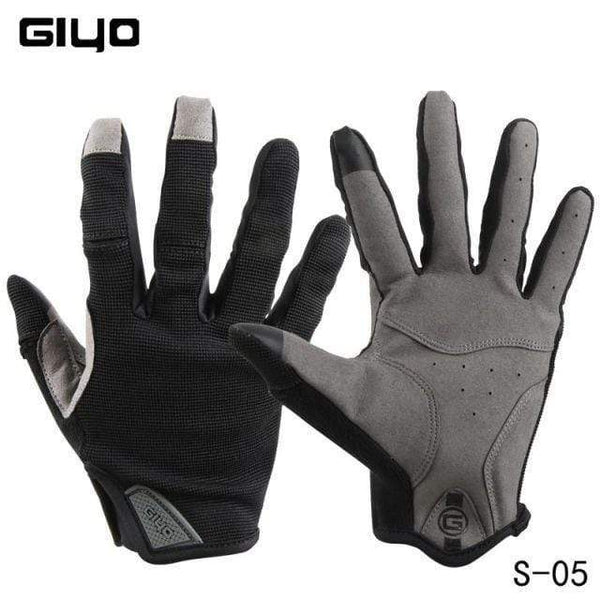Planet Gates S-05 Black / M Cycling Full Finger Gloves Touch Screen Anti-slip Bicycle Lycra Fabric Mittens Bicicleta Road Bike Long Glove