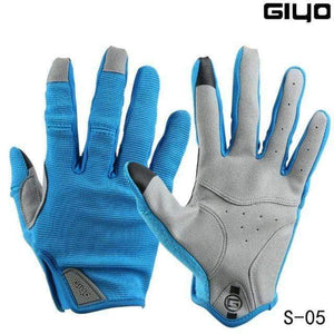 Planet Gates S-05 Blue / XL Cycling Full Finger Gloves Touch Screen Anti-slip Bicycle Lycra Fabric Mittens Bicicleta Road Bike Long Glove