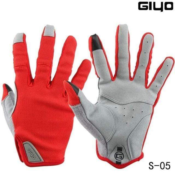 Planet Gates S-05 Red / XXL Cycling Full Finger Gloves Touch Screen Anti-slip Bicycle Lycra Fabric Mittens Bicicleta Road Bike Long Glove