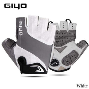 Planet Gates S-10 White / XL Bicycle Half Finger Gloves Breathable Lycra Fabric Men Women Cycling Gloves Road Bike Riding MTB DH Racing Outdoor Mittens