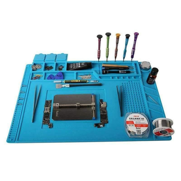 Planet Gates S-130  250mmX350mm Silicone Pad Desk Platform 45x30cm for Soldering Station Iron Phone PC Computer Repair Mat Magnetic Heat Insulation