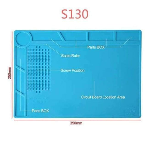 Planet Gates S-130  250mmX350mm Silicone Pad Desk Platform 45x30cm for Soldering Station Iron Phone PC Computer Repair Mat Magnetic Heat Insulation