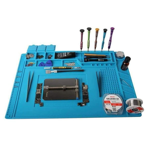 Planet Gates S-130  250mmX350mm Silicone Pad Desk Platform 45x30cm for Soldering Station Iron Phone PC Computer Repair Mat Magnetic Heat Insulation