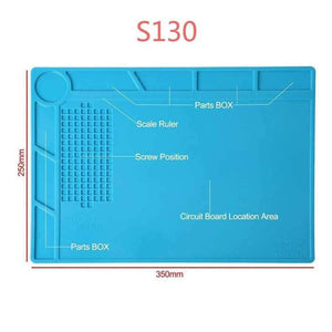 Planet Gates S-130  250mmX350mm Silicone Pad Desk Platform 45x30cm for Soldering Station Iron Phone PC Computer Repair Mat Magnetic Heat Insulation