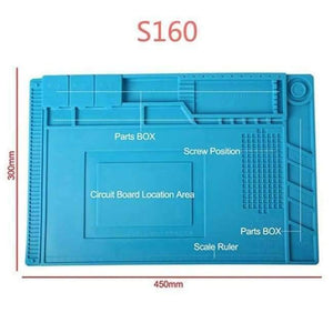 Planet Gates S-160  300mmX450mm Silicone Pad Desk Platform 45x30cm for Soldering Station Iron Phone PC Computer Repair Mat Magnetic Heat Insulation