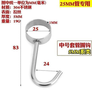 Home Storage Organization Stainless Steel Flat Wardrobe Kitchen Bathroom Door Hook S-Shaped Hooks 10Pc/lot - S 2 / M