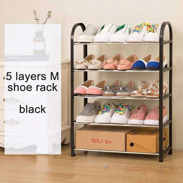 Planet Gates S 3layers black Multiple layers Shoe Rack Plastic parts Steel Pipe Shoes Shelf Easy Assembled Storage Organizer Stand Living Room Furniture