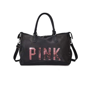 Planet Gates S  43X30X21CM Sequins Love PINK women gym bag Fitness Travel Handbag Outdoor Separate Space For Shoes sac sports women's bag