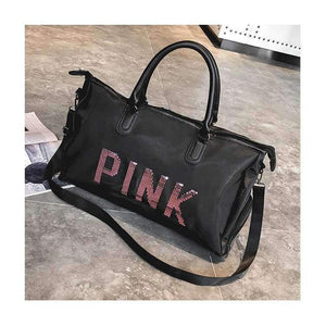 Planet Gates S  43X30X21CM Sequins Love PINK women gym bag Fitness Travel Handbag Outdoor Separate Space For Shoes sac sports women's bag