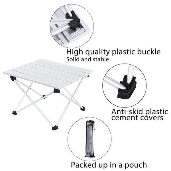 Planet Gates S Aluminum Alloy Table Foldable Desk Outdoor Camping Stable Portable mini BBQ Picnic Lightweight Anti-Skid Rectangle Table