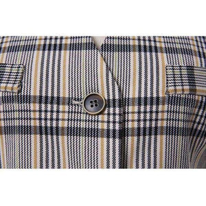 Planet Gates S Autumn Plaid 3 Piece Sets Vintage Double Breasted Blazer Vest Pant OL Work Casual Slim Suits