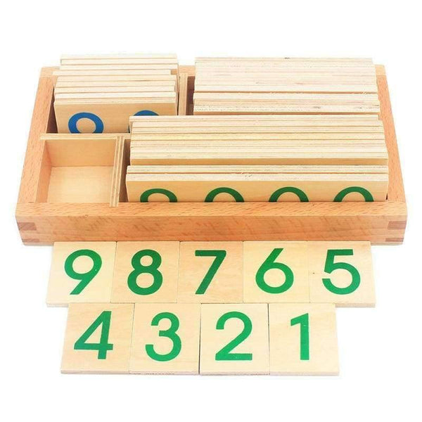 Planet Gates S Baby Toys Montessori Math Toy Small Digital Wooden Cards with Box (Nmuber 1-9000) Educational Early Learning Toys Christmas Gift