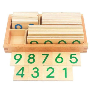 Planet Gates S Baby Toys Montessori Math Toy Small Digital Wooden Cards with Box (Nmuber 1-9000) Educational Early Learning Toys Christmas Gift