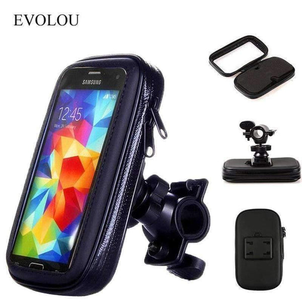 Planet Gates S Bicycle Motorcycle Phone Holder telephone Support For Moto Stand Bag For Iphone X 8 Plus SE S9 GPS Bike Holder Waterproof Cover