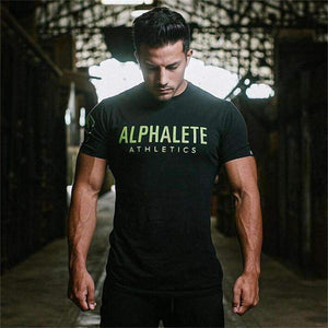 Planet Gates S / black 1 Gym clothing white cotton T Shirt Fitness Bodybuilding Crossfit workout Shirts sports Short sleeve tee Tops clothes