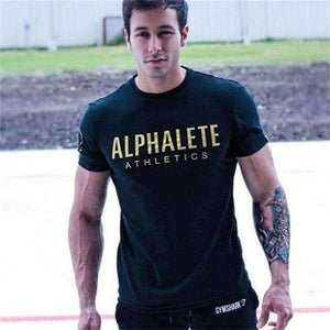Planet Gates S / black 1 Gym clothing white cotton T Shirt Fitness Bodybuilding Crossfit workout Shirts sports Short sleeve tee Tops clothes