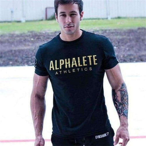 Planet Gates S / black 1 Gym clothing white cotton T Shirt Fitness Bodybuilding Crossfit workout Shirts sports Short sleeve tee Tops clothes