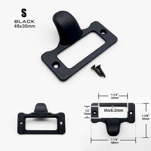 Small Large Heavy Duty Antique Brass Black Metal Furniture Cabinet Drawer Box Case Label Pull Handle File Name Card Frame Holder