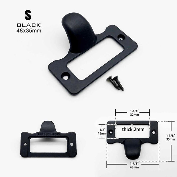 Small Large Heavy Duty Antique Brass Black Metal Furniture Cabinet Drawer Box Case Label Pull Handle File Name Card Frame Holder