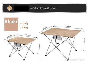 Planet Gates S Black Outdoor Folding Table Ultra-light Aluminum Alloy Structure Portable Camping Foldable Picnic Table