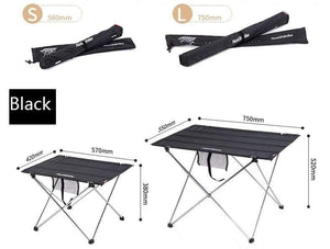 Planet Gates S Black Outdoor Folding Table Ultra-light Aluminum Alloy Structure Portable Camping Foldable Picnic Table