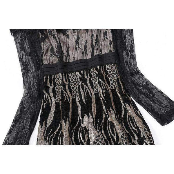 Planet Gates S Bodycon Dress Party Evening Women Sheer Mesh Ruffles Lace Design Midi Bandage Dress Ladies Special Events Slim Sequin Dress