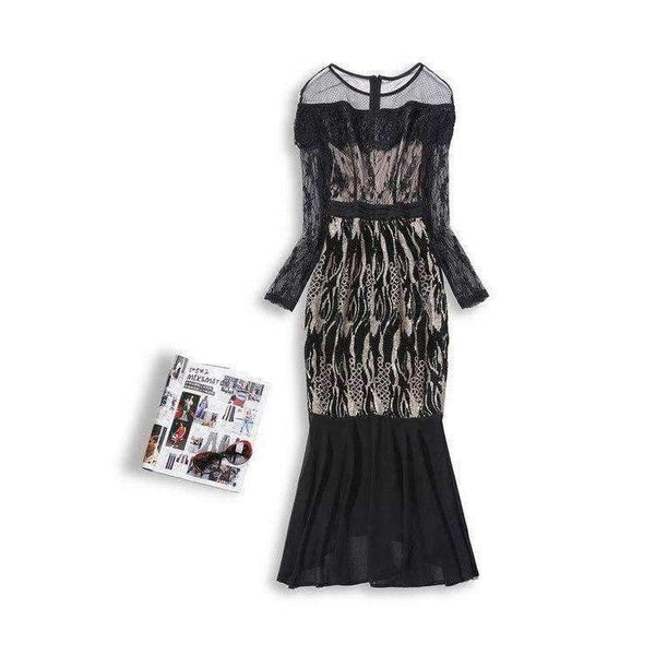 Planet Gates S Bodycon Dress Party Evening Women Sheer Mesh Ruffles Lace Design Midi Bandage Dress Ladies Special Events Slim Sequin Dress