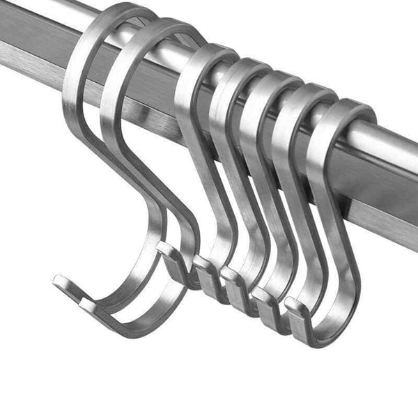 Planet Gates S / Bronze Home Storage Organization Stainless Steel Flat Wardrobe Kitchen Bathroom Door Hook S-Shaped Hooks 10PC/LOT