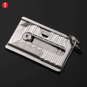 Planet Gates S Camping equipment EDC Stainless Steel Mini Knife Tool Paper Cutter Mini Bottle Box Opener Keychain