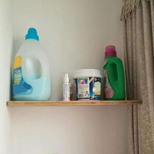 Planet Gates S Creative Kitchen Storage Wall Shelf Floating Wall Mounted Shelf Bamboo Photo Book Display Rack Holder Storage Ledge