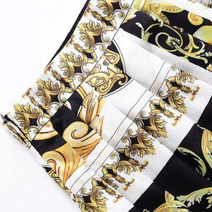 Planet Gates S Designer Fashion Women's Set Autumn 2018 Tunic Print Long Sleeve Tops Shirt+A-Line Mini Skirt Suit Lady Casual Two Piece Set