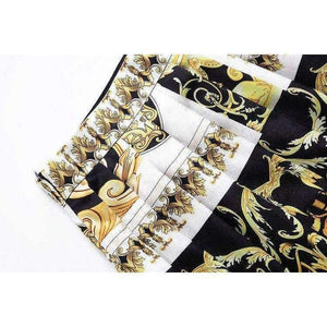 Planet Gates S Designer Fashion Women's Set Autumn 2018 Tunic Print Long Sleeve Tops Shirt+A-Line Mini Skirt Suit Lady Casual Two Piece Set