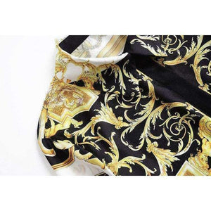 Planet Gates S Designer Fashion Women's Set Autumn 2018 Tunic Print Long Sleeve Tops Shirt+A-Line Mini Skirt Suit Lady Casual Two Piece Set