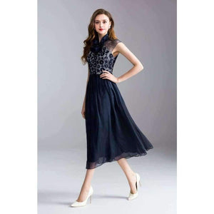 Planet Gates S Dress Lux Women Sequin Embroidery Sleeveless Bow Tie Elegant Midi Party Event Dress Tunic Vestidos De Novia