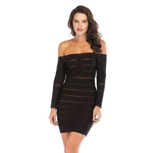 Planet Gates S Dress office lady solid strapless sexy black bandage dress women celebrity bar club party event dinner bandage dress