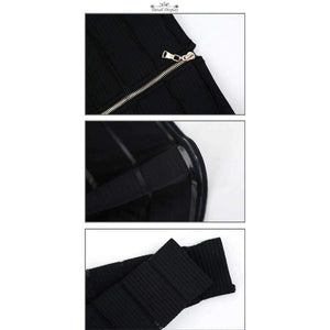 Planet Gates S Dress office lady solid strapless sexy black bandage dress women celebrity bar club party event dinner bandage dress